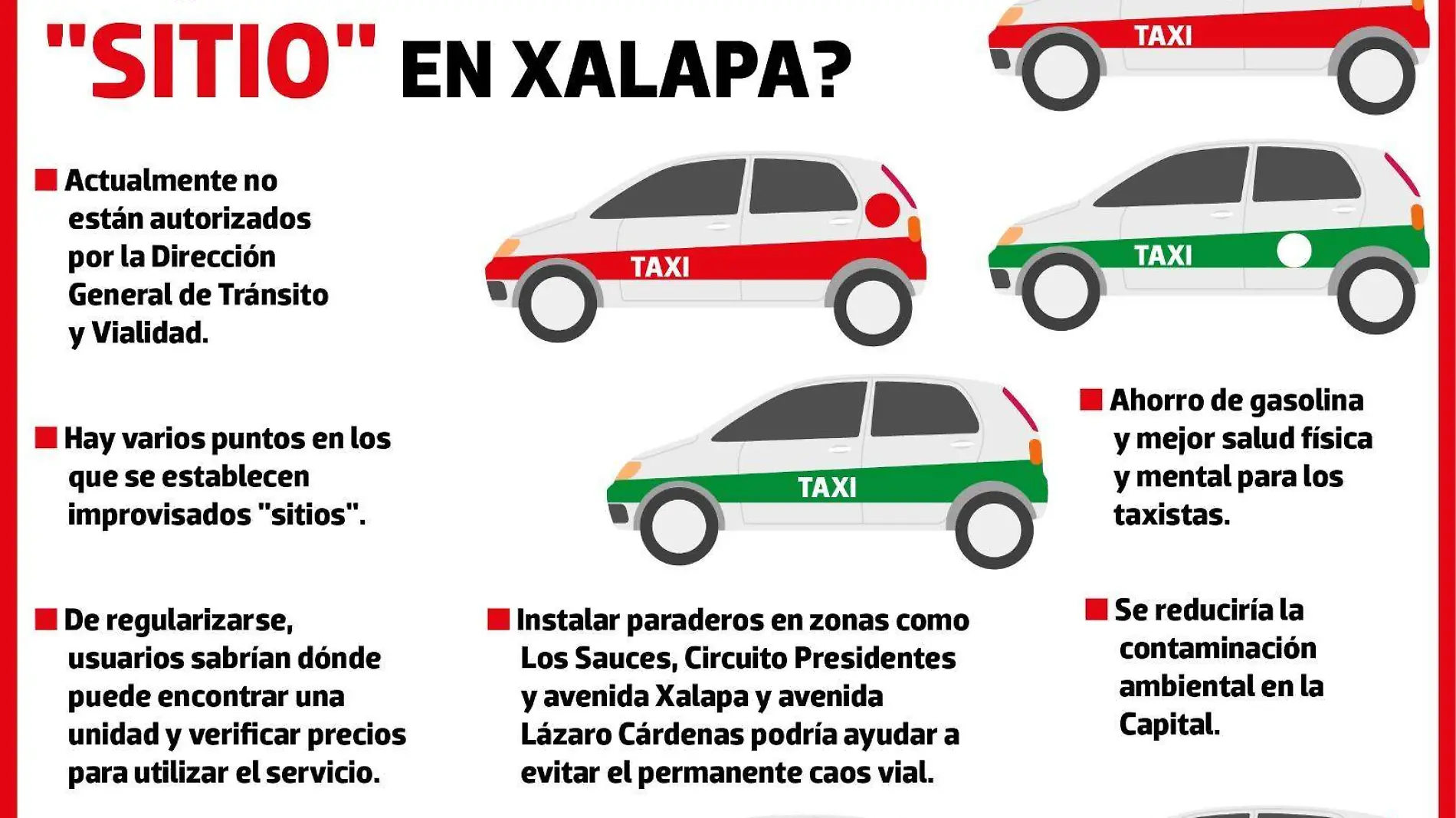 Sitios de taxis en Xalapa | INFOGRAFÍA